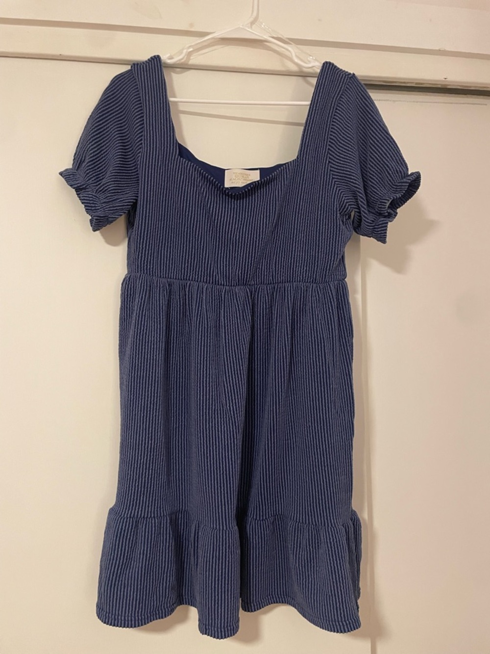 NWT Simply Southern Blue Ribbed Short-Sleeve Dress S